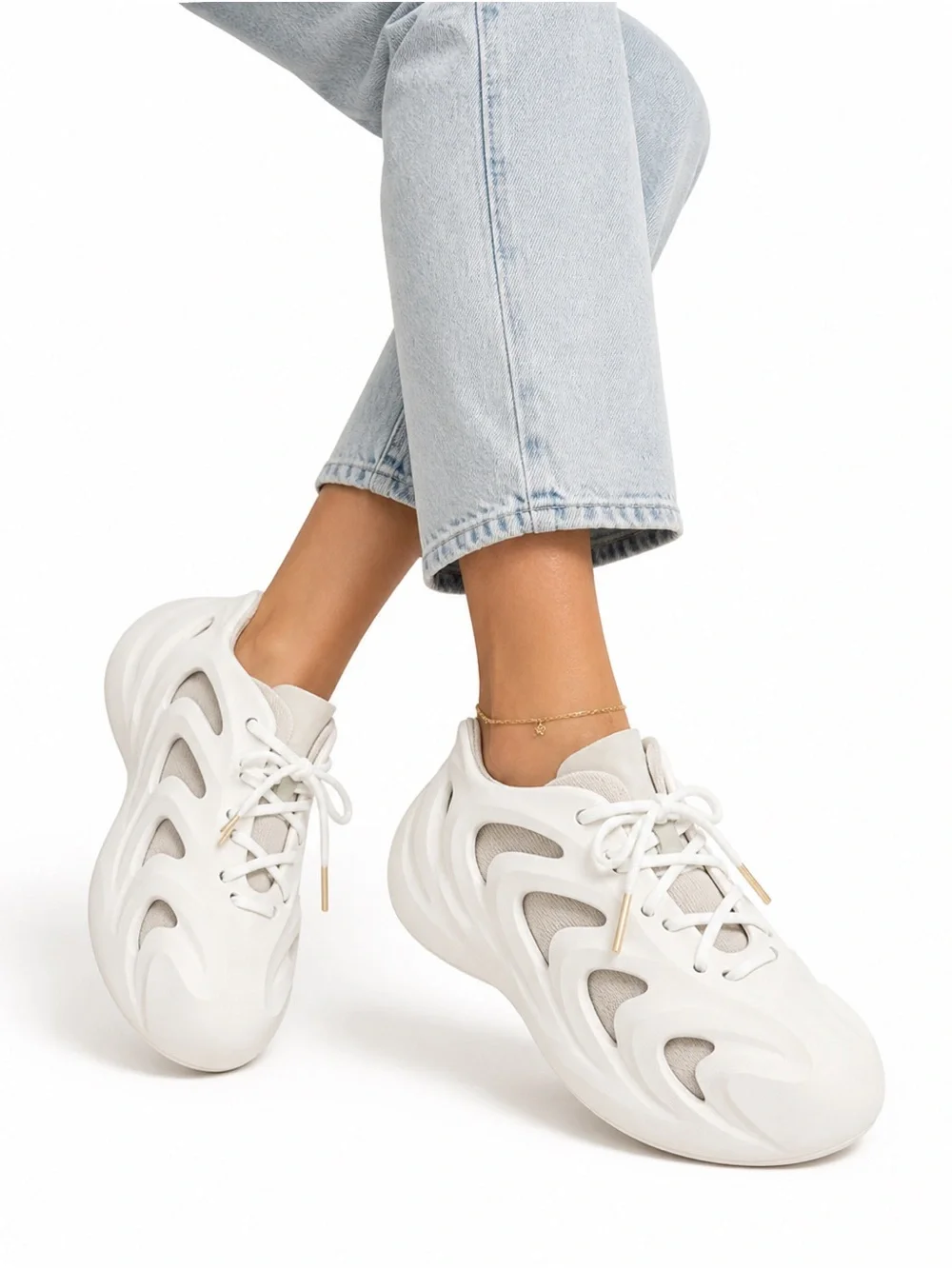 adidas adiFOM Q White Lace-Up Sneakers